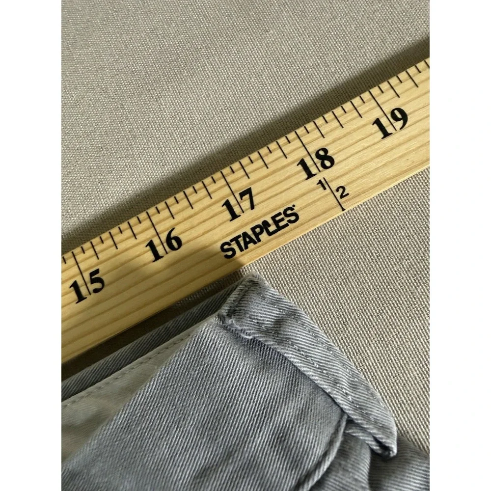 VINTAGE Polo Ralph Lauren Preston Chino Pants 34x30 Grey Cotton Trousers Pony
